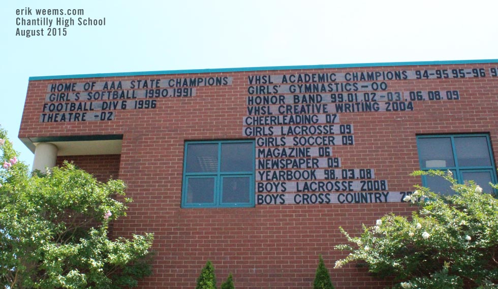 Chantilly High School 2015 - August