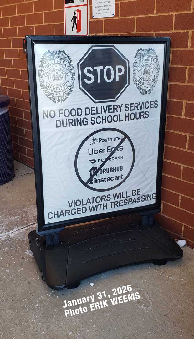 No Food Deliveries