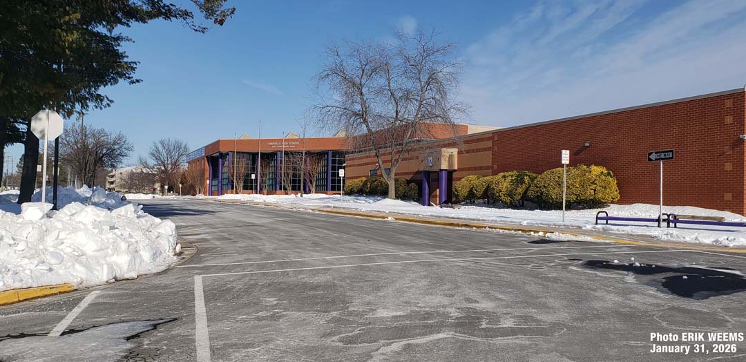 Snow at Chantilly High School January 2026