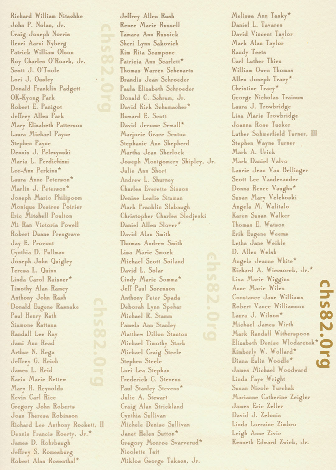 Chantilly High School Graduation Commencement 1982 - 4